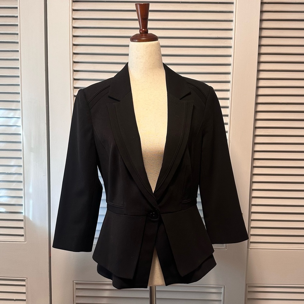 White House Black Market Black Women's Blazer Size 6
